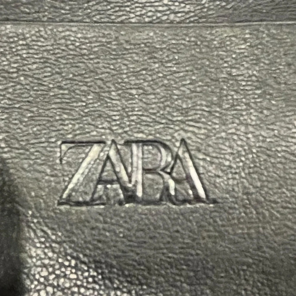 ZARA Womens black leather handbag or crossbody croco embossed NWOT - Picture 5 of 5